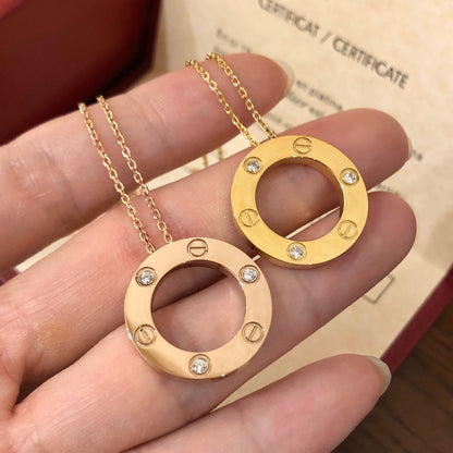 [ECHO ]LOVE NECKLACE 16MM 3 DIAMONDS