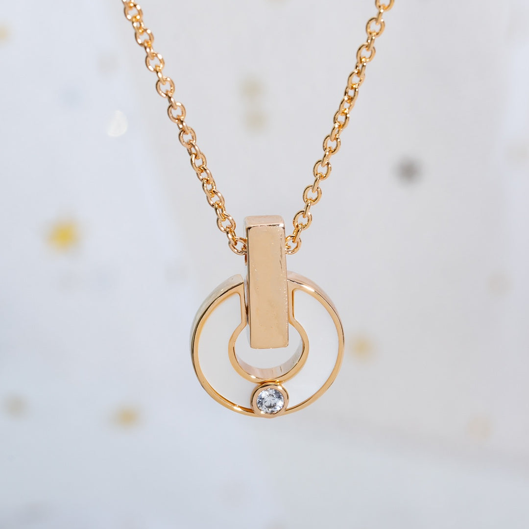 [ECHO ]GARI NECKLACE PINK GOLD MOP