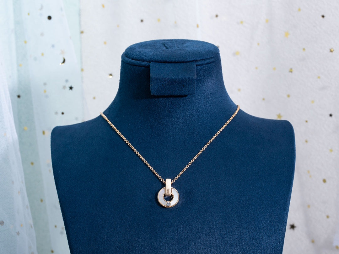 [ECHO ]GARI NECKLACE PINK GOLD MOP
