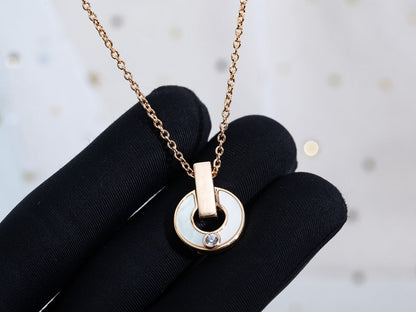 [ECHO ]GARI NECKLACE PINK GOLD MOP