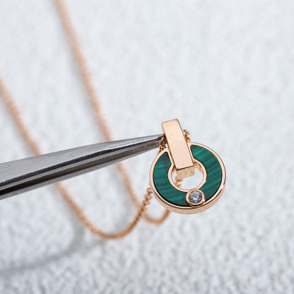 [ECHO ]GARI NECKLACE PINK GOLD MALACHITE