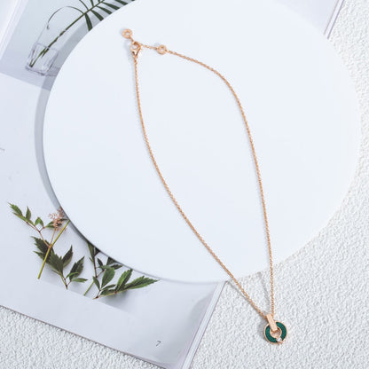 [ECHO ]GARI NECKLACE PINK GOLD MALACHITE