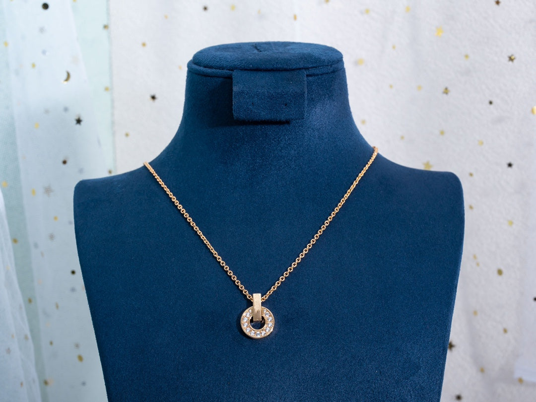 [ECHO ]GARI NECKLACE PINK GOLD DIAMOND
