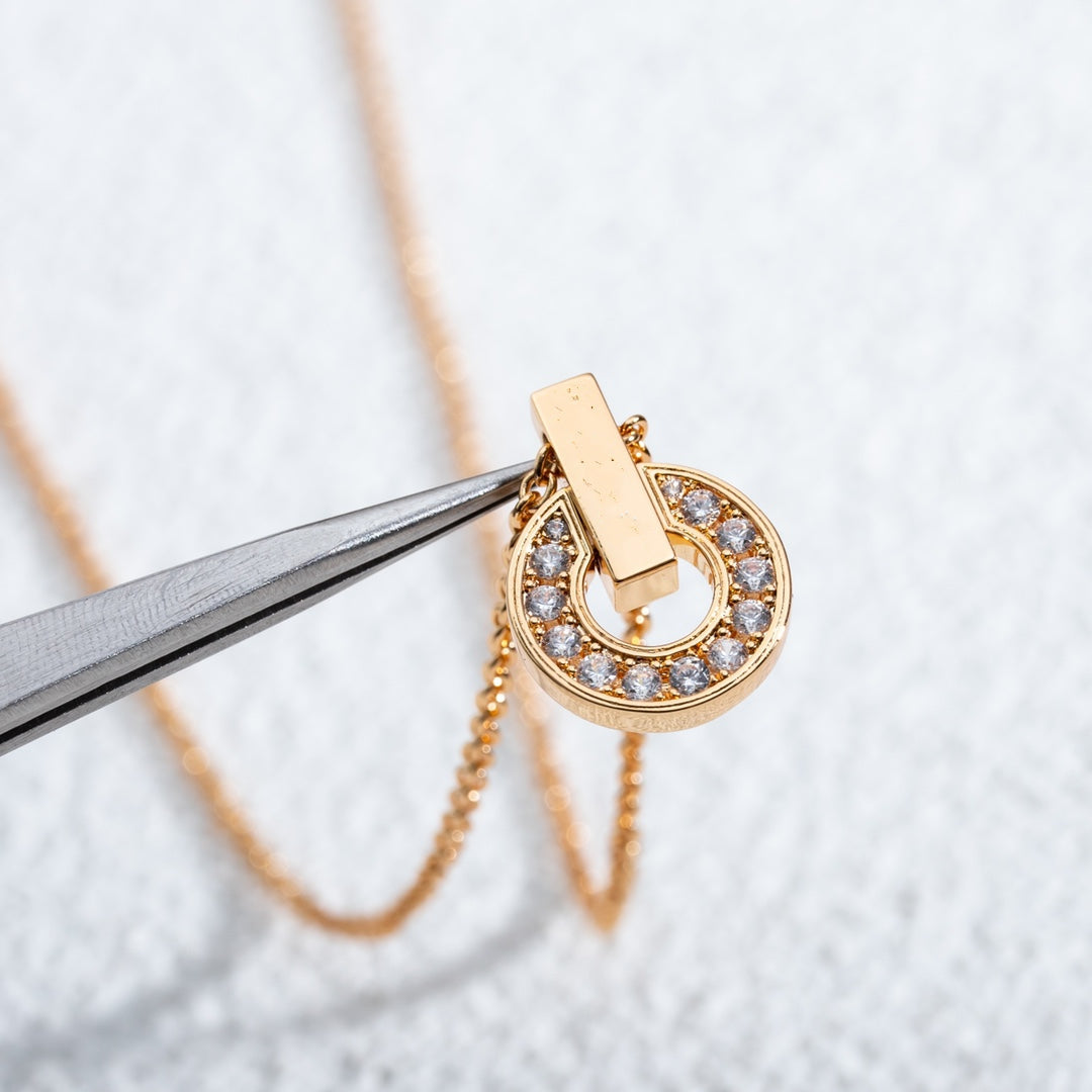 [ECHO ]GARI NECKLACE PINK GOLD DIAMOND