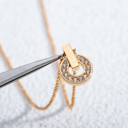 [ECHO ]GARI NECKLACE PINK GOLD DIAMOND
