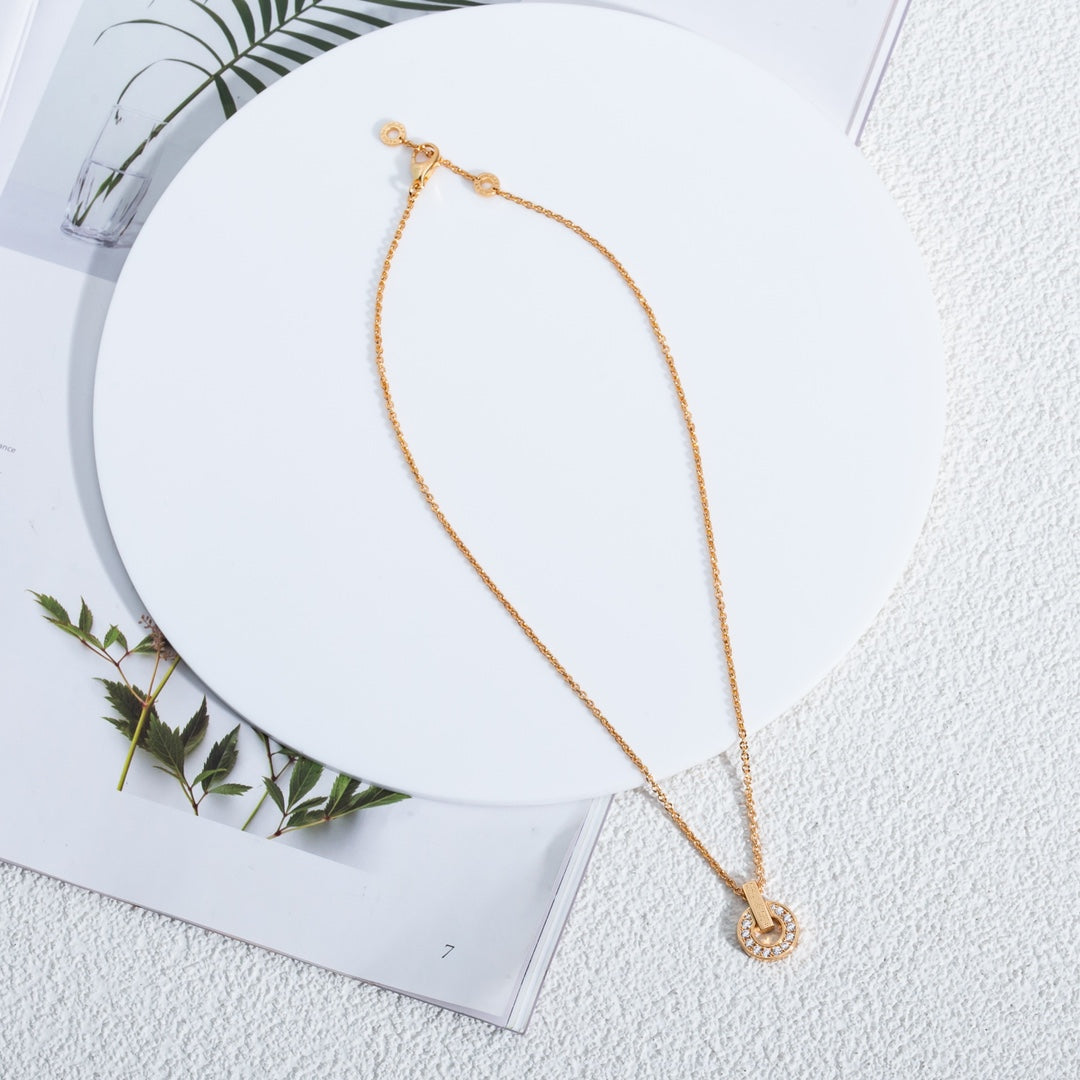 [ECHO ]GARI NECKLACE PINK GOLD DIAMOND