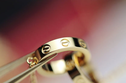 [ECHO ]LOVE NECKLACE DOUBLE RING GOLD