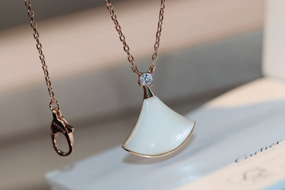 [ECHO ]DREAM NECKLACE WHITE MOP PINK GOLD 1 DIAMOND