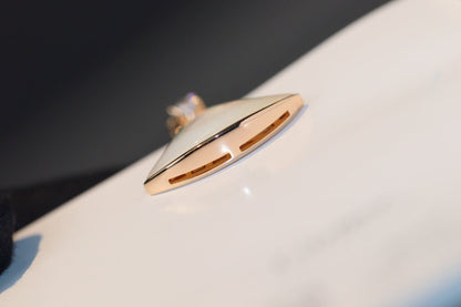 [ECHO ]DREAM NECKLACE WHITE MOP PINK GOLD 1 DIAMOND