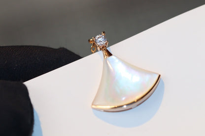[ECHO ]DREAM NECKLACE WHITE MOP PINK GOLD 1 DIAMOND