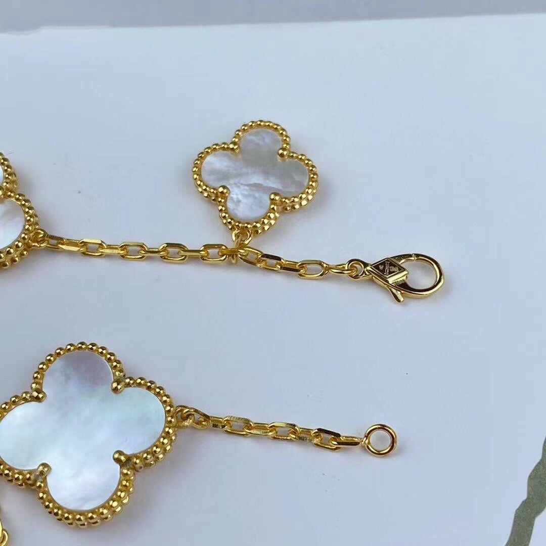 [ECHO ]MAGIC CLOVER MOP GOLD BRACELET 5 MOTIFS
