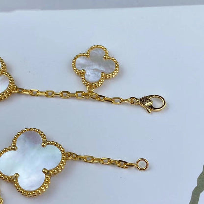 [ECHO ]MAGIC CLOVER MOP GOLD BRACELET 5 MOTIFS