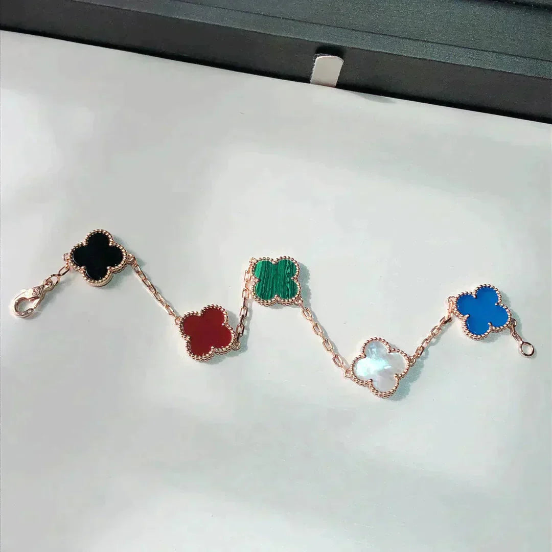 [ECHO ]CLOVER 5 MOTIFS MULTICOLOR  BRACELET