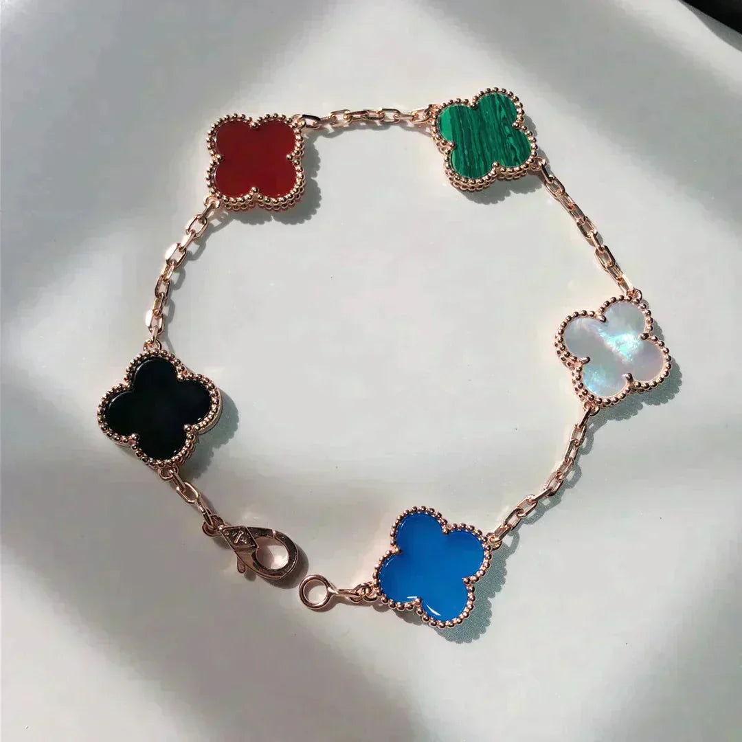 [ECHO ]CLOVER 5 MOTIFS MULTICOLOR  BRACELET