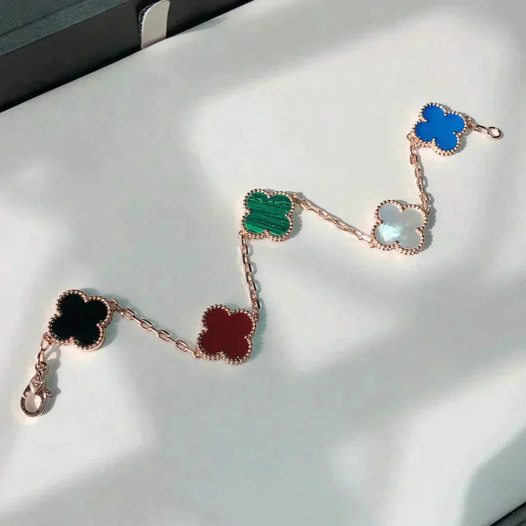 [ECHO ]CLOVER 5 MOTIFS MULTICOLOR BRACELET