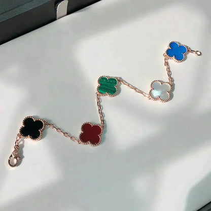 [ECHO ]CLOVER 5 MOTIFS MULTICOLOR  BRACELET
