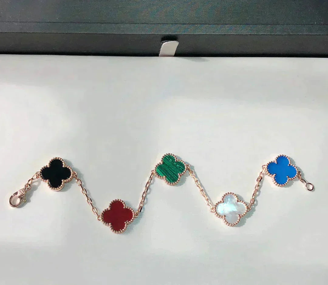 [ECHO ]CLOVER 5 MOTIFS MULTICOLOR  BRACELET
