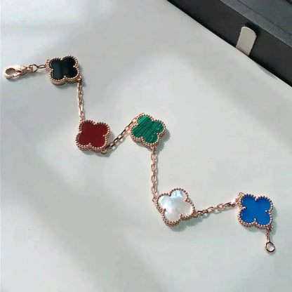 [ECHO ]CLOVER 5 MOTIFS MULTICOLOR  BRACELET