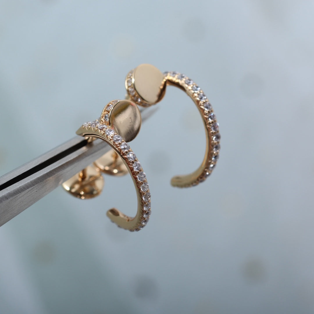 [ECHO ]JUSTE EARRINGS 12.75MM PINK GOLD DIAMOND