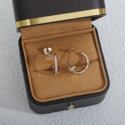 [ECHO ]JUSTE EARRINGS 12.75MM PINK GOLD DIAMOND