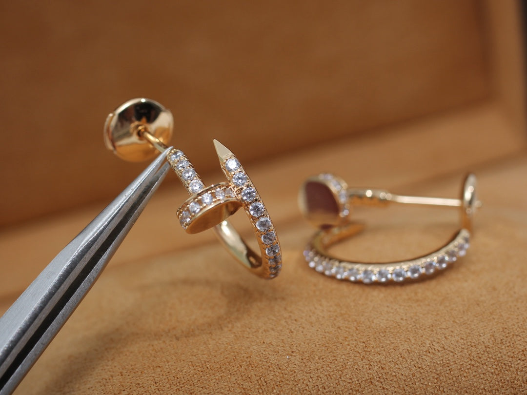 [ECHO ]JUSTE EARRINGS 12.75MM PINK GOLD DIAMOND