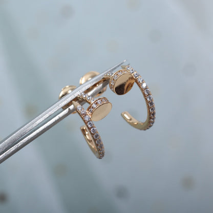 [ECHO ]JUSTE EARRINGS 12.75MM PINK GOLD DIAMOND