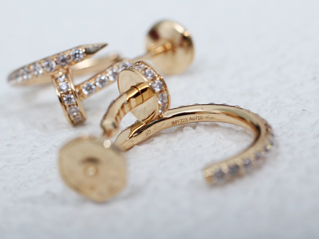 [ECHO ]JUSTE EARRINGS 12.75MM PINK GOLD DIAMOND
