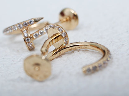 [ECHO ]JUSTE EARRINGS 12.75MM PINK GOLD DIAMOND