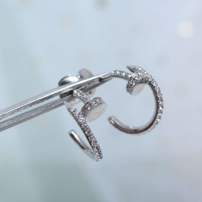 [ECHO ]JUSTE EARRINGS 12.75MM SILVER DIAMOND