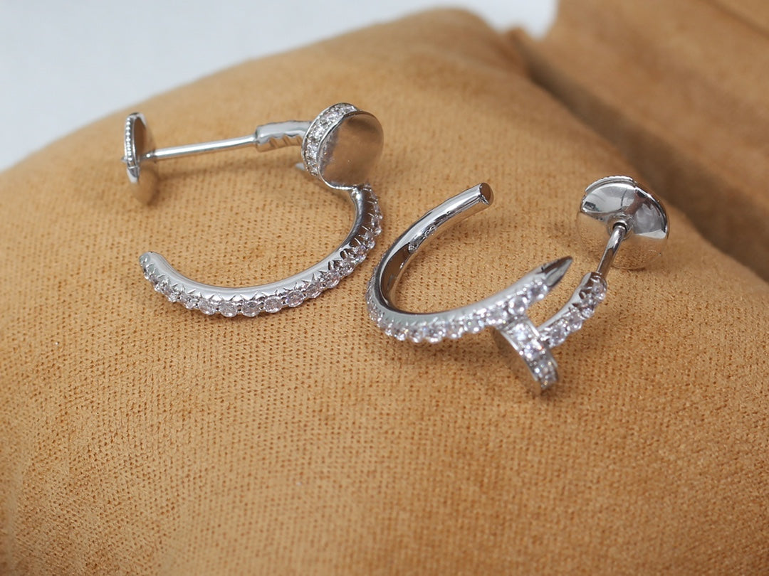[ECHO ]JUSTE EARRINGS 12.75MM SILVER DIAMOND