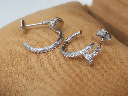 [ECHO ]JUSTE EARRINGS 12.75MM SILVER DIAMOND