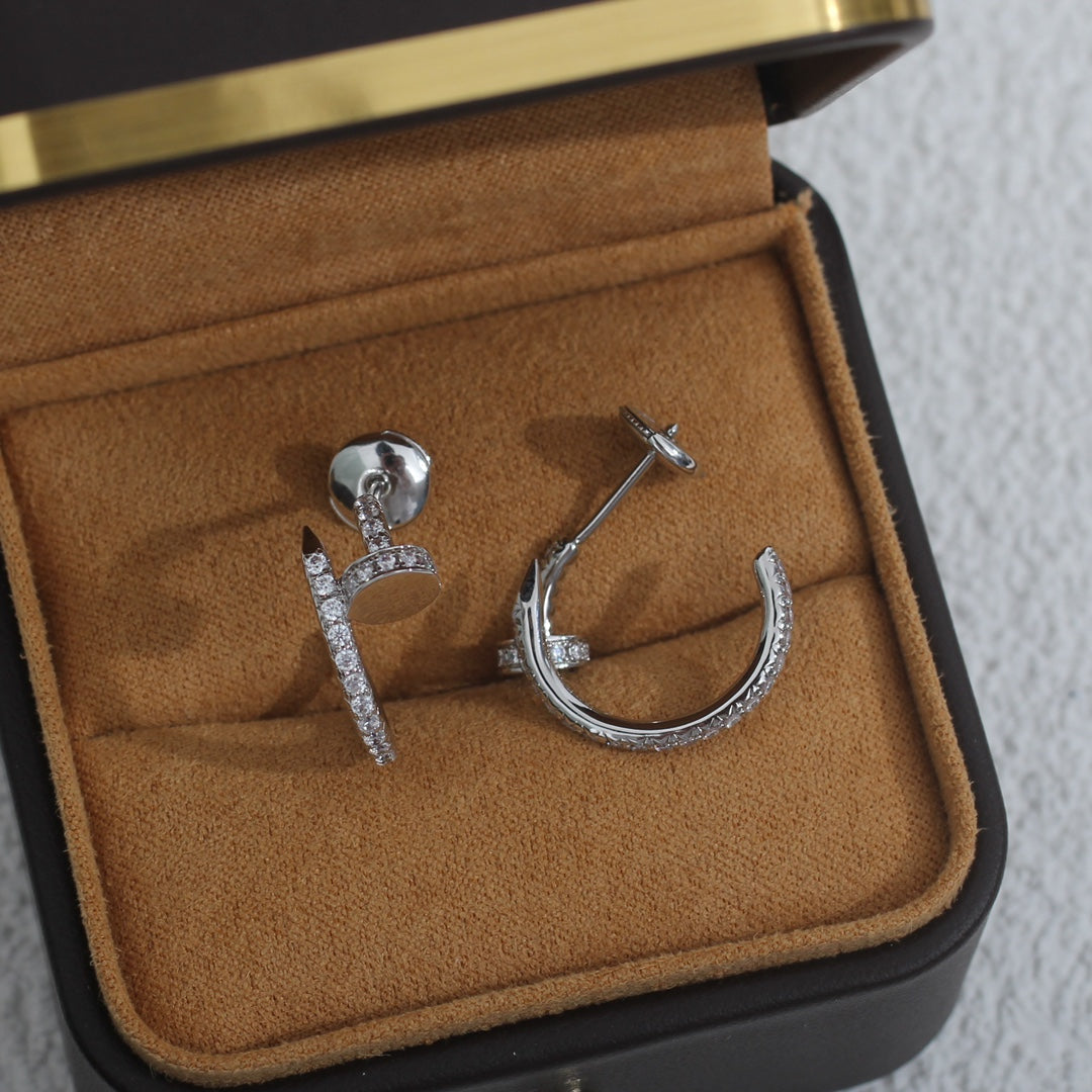 [ECHO ]JUSTE EARRINGS 12.75MM SILVER DIAMOND