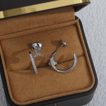 [ECHO ]JUSTE EARRINGS 12.75MM SILVER DIAMOND