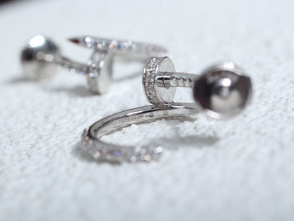 [ECHO ]JUSTE EARRINGS 12.75MM SILVER DIAMOND