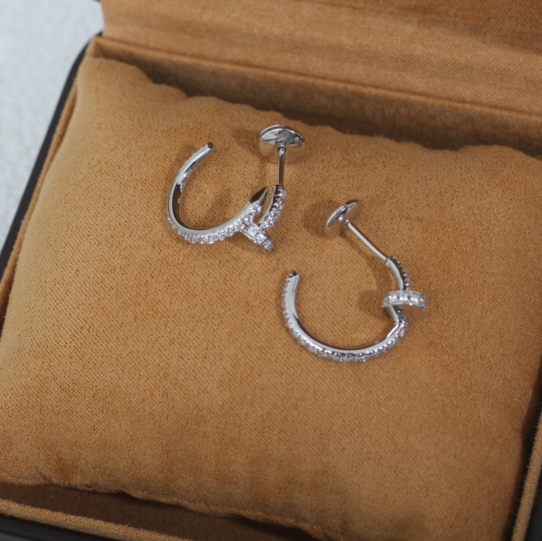 [ECHO ]JUSTE EARRINGS 12.75MM SILVER DIAMOND