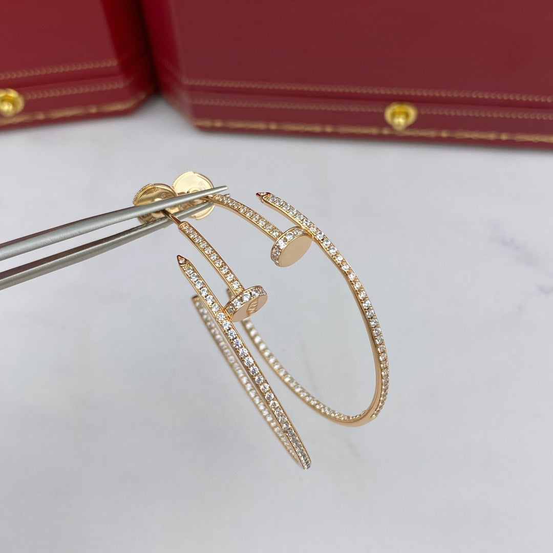 [ECHO ]JUSTE EARRINGS FULL DIAMONDS 1.8MM
