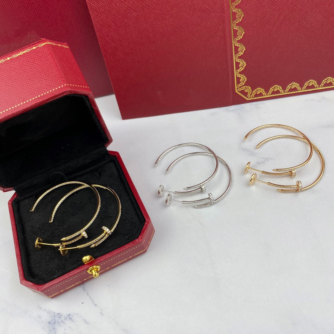[ECHO ]JUSTE EARRINGS FULL DIAMONDS 1.8MM
