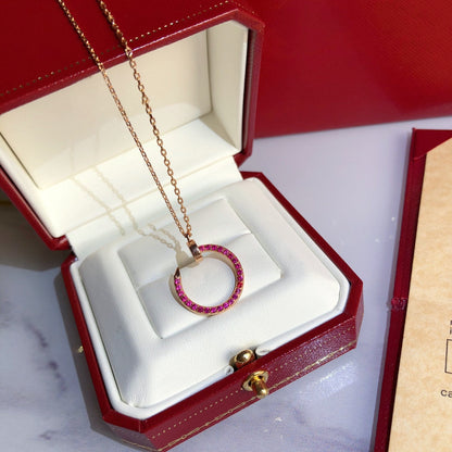 [ECHO ]JUSTE NECKLACE GOLD RED DIAMONDS
