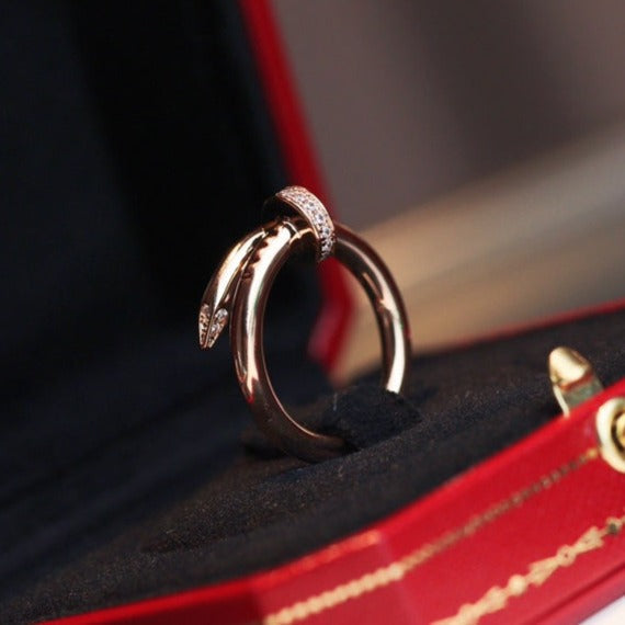 [ECHO ]JUSTE RING 2.65MM PINK GOLD DIAMOND