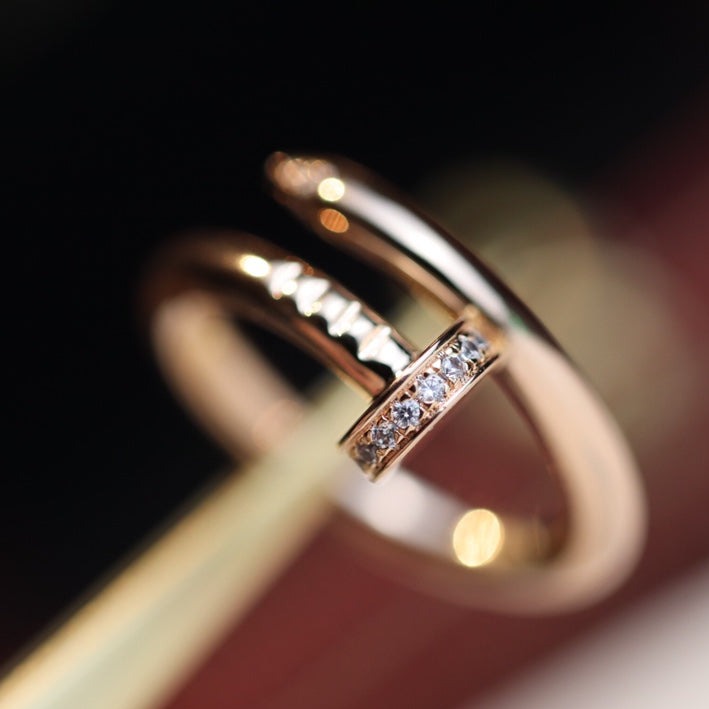 [ECHO ]JUSTE RING 2.65MM PINK GOLD DIAMOND