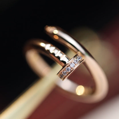 [ECHO ]JUSTE RING 2.65MM PINK GOLD DIAMOND