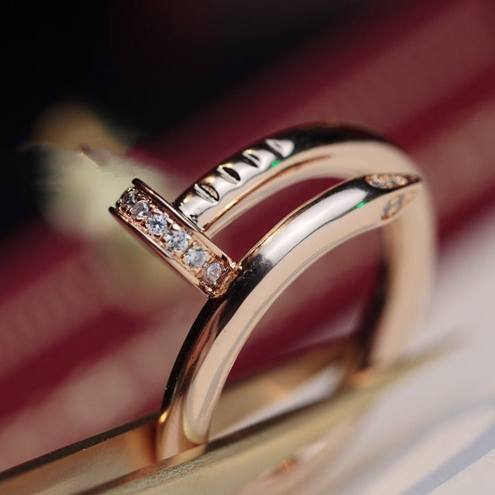 [ECHO ]JUSTE RING 2.65MM PINK GOLD DIAMOND