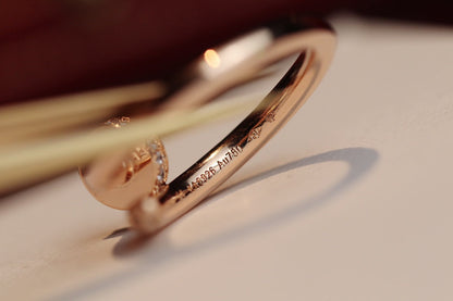 [ECHO ]JUSTE RING 2.65MM PINK GOLD DIAMOND
