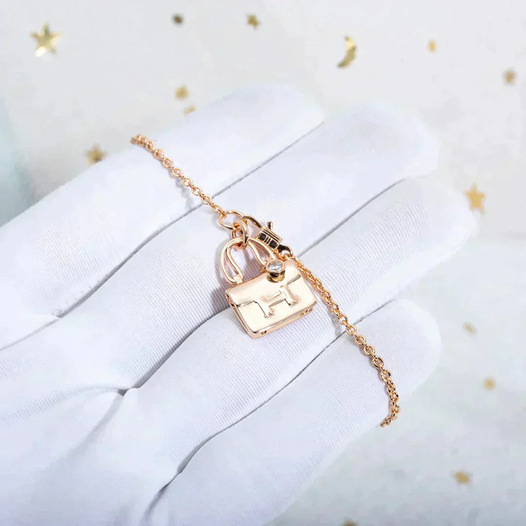 [ECHO ]AMULETTE PEDANT ROSE GOLD NECKLACE