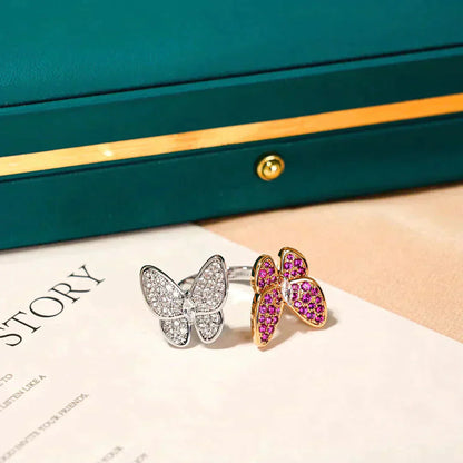 [ECHO ]TWIN BUTTERFLY DIAMOND RING