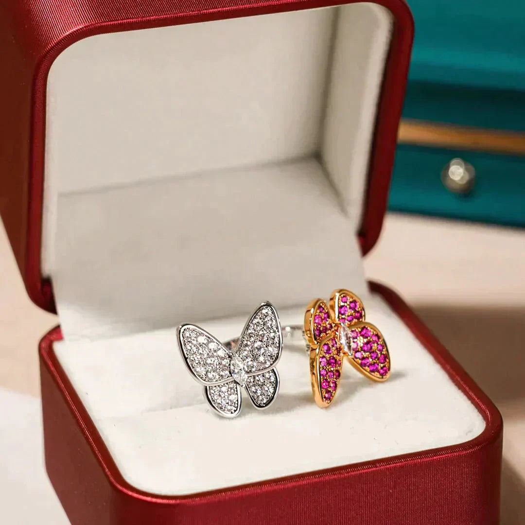 [ECHO ]TWIN BUTTERFLY DIAMOND RING