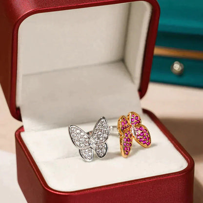 [ECHO ]TWIN BUTTERFLY DIAMOND RING