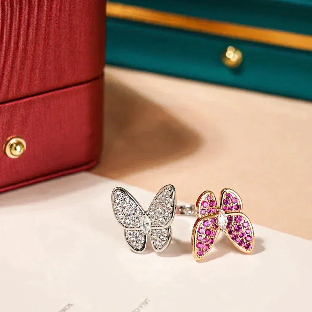 [ECHO ]TWIN BUTTERFLY DIAMOND RING