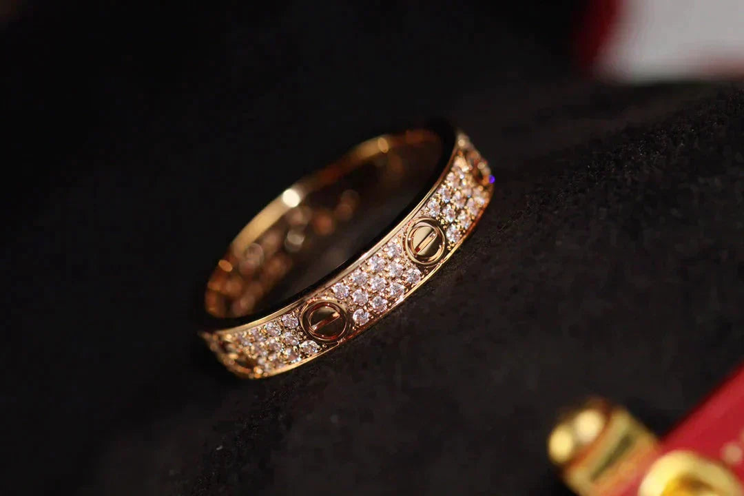 [ECHO ]LOVE RING 3.6MM DIAMOND PAVED