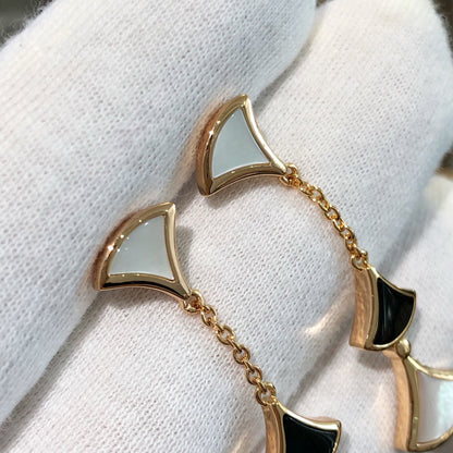 [ECHO ]DREAM EARRINGS 3 MOTIFS ONYX MOP PINK GOLD